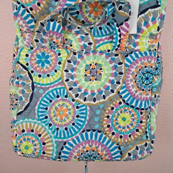 Vera Bradley Grand Hanging Organizer Travel Cosmetics Handles Sunny Medallion - Picture 12 of 12